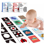 4pcs Tarjetas De Estimulación Visual Montessori Para Bebé