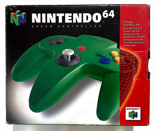 Controle Cor Green Na Caixa Nintendo 64.