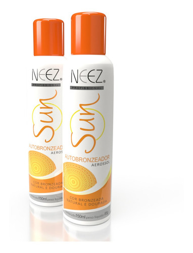 02 Spray Sun Bronzeamento Artificial Profissional Neez 150ml