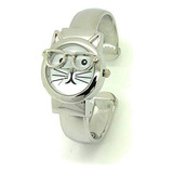 Reloj De Ra - Ladies Silly Kitty Cat Glasses Elegant Metal B