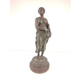 Estatua Figura Escultura Petit Bronce Firma Rancoulet