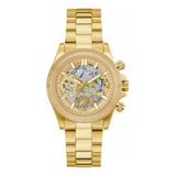 Reloj Para Dama Marca Guess Elegante Color De La Correa Dorado Color Del Bisel Dorado Color Del Fondo Dorado