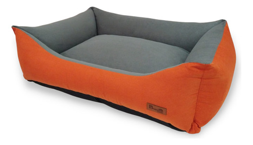 Cama Perro Gato Premium Impermeable Resistente 20 A 40 Kg Color Naranja