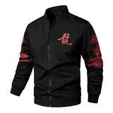 Hombre Casual Chamarra Ligera Bomber Varsity Rompevientos