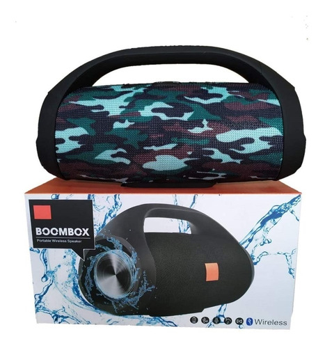 Mini Caixa De Som Boombox Bluetooth Portátil Tamanho 22 Cm 