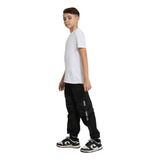 Calça Masculina Infantil Menino Tactel Jogger Cargo Street