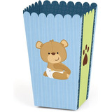   Boy Teddy Bear      Favor Popcorn Treat Boxes  Juego ...