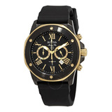 Reloj Bulova Hombre Marine Star 98b278 Color De La Malla Negro Color Del Bisel Dorado Color Del Fondo Negro