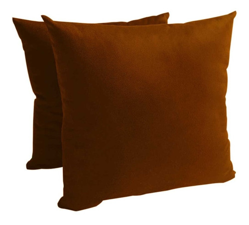 2 Capas Almofada Veludo Suede Liso 45x45cm Decor