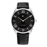 Reloj Tommy Hilfiger Para Hombre De Cuero Negro 1710516 Ss