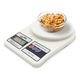 Báscula De Cocina Digital Pesa Hasta 10kg Blanca