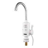 Llave Grifo Agua Caliente Electrica Lavaplatos  Color Blanco