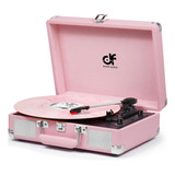 Vintage Pink Suitcase Record Player - 3-speed Turntable W...