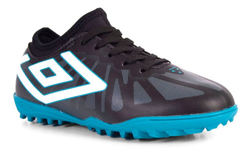 Botines Pista Umbro Velocita 6 Club Jr Negro Celeste Niño