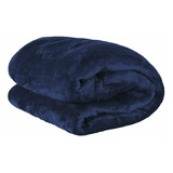 Manta Para Cama Queen Cobertor Em Microfibra Azul Marinho