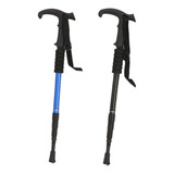 2 Pzs Bastones De Trekking Par Ajustable Aluminio 4 Tramos