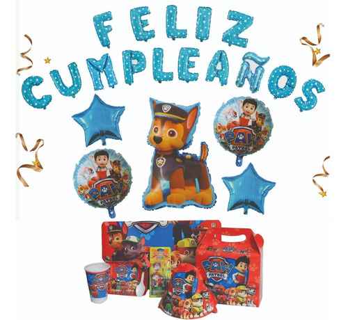 Decoracion Fiesta De Cumpleaños Patrulla Canina Paw Patrol