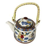 Bule Autêntico Oriental Resistente Em Cerâmica Para Chá