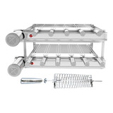 Churrasqueira Grill Dupla Inox Sevefort 11 Espetos Giratóri