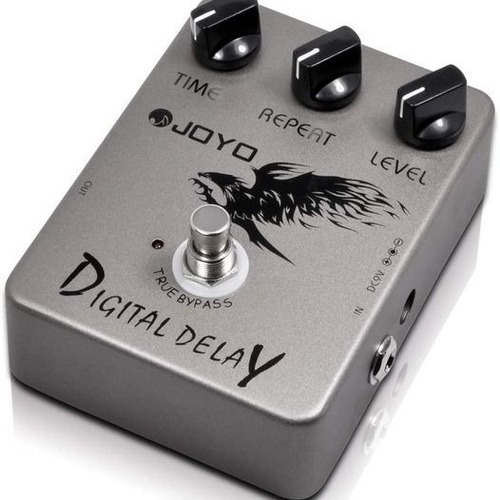 Pedal De Efecto Guitarra Y Bajo Digital Delay Joyo Jf08 Gris