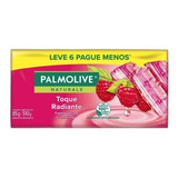 Pack Sabonete Palmolive Toque Radiante Framboesa 85g 6un