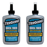 2 Colas Madeira Tecidos  Couro Titebond Quick Thick 237ml