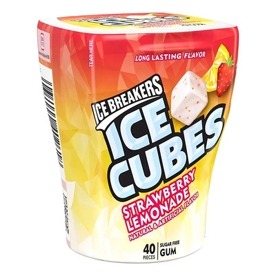 Chicle Ice Breakers Ice Cubes Strawberry Lemonade Sin Azúcar | Meses sin interés