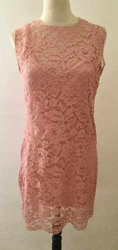 Divino Vestido Corto Encaje Rosa. Mujer. 