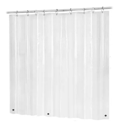 Forro Cortina Baño Transparente  Iman 178 X 180 Cm Premium