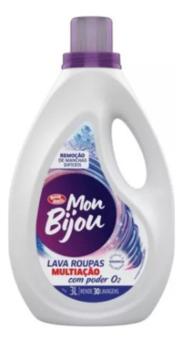 Lava Roupa Branca Remove Mancha O2 Mon Bijou Bombril 3l