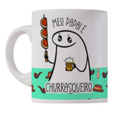 Caneca 325ml Flork Dia Dos Pais Meu Papai É Churrasqueiro