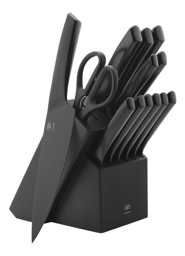 Avera Juego De 13 Cuchillos Profesionales Cocina Chef Cu13 Color Negro