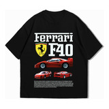 Camiseta Ferrari Negra Overzise