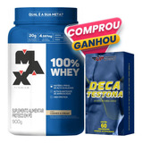 100% Whey Protein 900g Cookies Max Titanium + Deca Testona