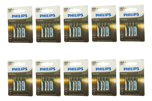 Kit 40 Pilas Alcalinas Phillips Aaa