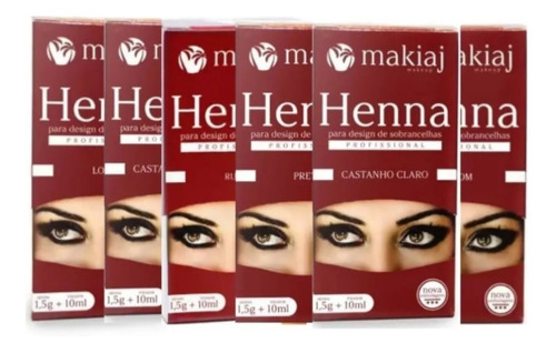 Henna Makiaj 1,5g Com Fixador, Copinho E Pazinha Incluso