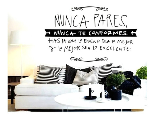 Vinilos Decorativos Pared Frase Nunca Pares Positiva Vinil