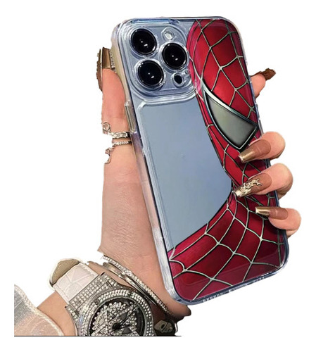 Funda De Teléfono Transparente Spider Man Para iPhone 15, 14