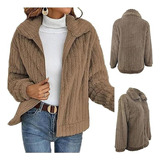 Chamarras Invierno Polar Cálido Cardigan Mujer Abrigos Mujer