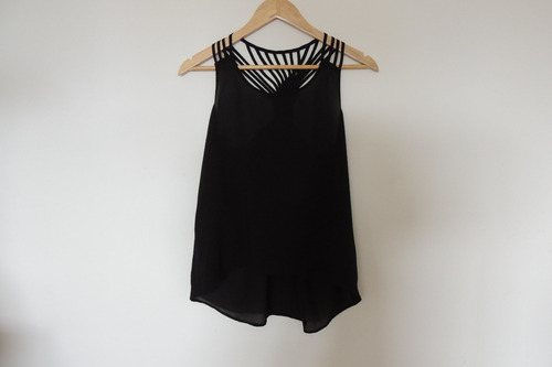 Blusa Negra Import.  Mine  Gasa Polyester