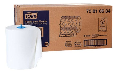 Tork Toalla En Rollo Para Manos 6 Rollos/180 Mts (700166)