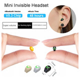 Mini Fone De Ouvido Intra-auricular Invisível Com Bluetooth