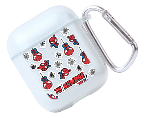 Funda Para AirPods Marvel Spiderman Tu Nombre Personalizado