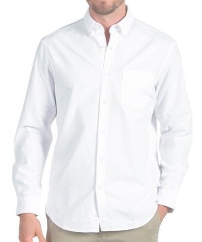 Camisa Oxford Blanca Para Hombre De Trabajo