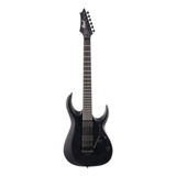 Guitarra Eléctrica Cort X Series X500 Menace De Arce/caoba Black Satin Satin Con Diapasón De Ébano