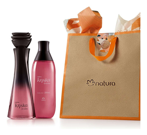 Kit Presente Perfume Natura Desodorante Colônia Kriska Drama Feminino