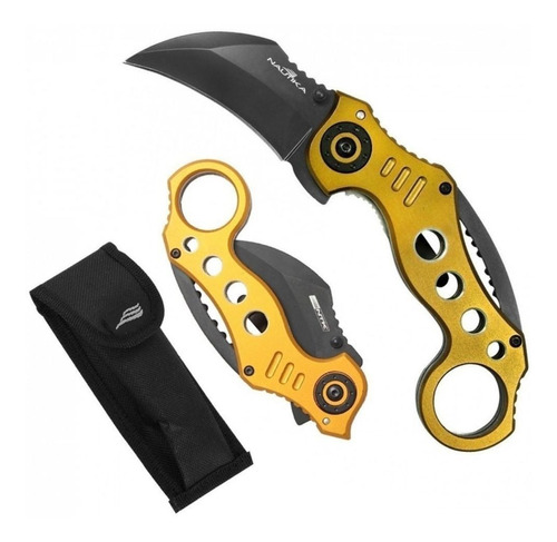 Canivete Karambit Bullet Tatico Semi Automatico Aço Nautika