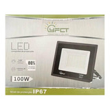 Refletor Holofote Led 100w Ip67 Smd Prova D'água Bivolt Cor Da Carcaça Preto Cor Da Luz Branco Frio 6500k 110v/220v (bivolt)