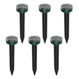 6pcs Solar Ultra-sônico Inteligente Mole Repeller