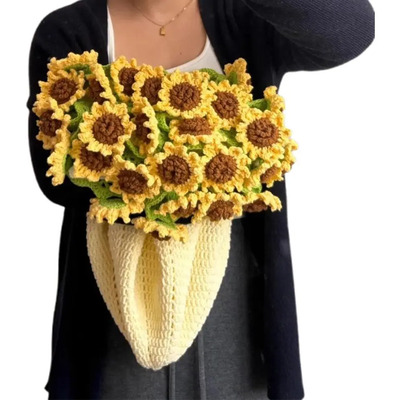Manta De Ramo De Flores, Ramo De Flores Hecho A Mano A Ganch | Meses sin interés
